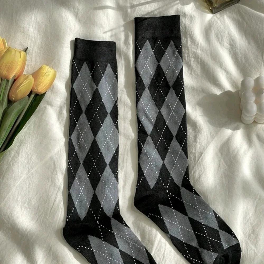Knee High Argyle Socks - Picture 7 of 8
